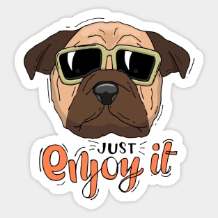 Dog Wearing Sunglasses Sticker